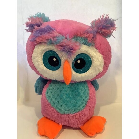 Best Made Toys Owl Plush Pink Bird Stuffed Animal Soft Toy Sewn Blue Eyes Lovey - Picture 1 of 7